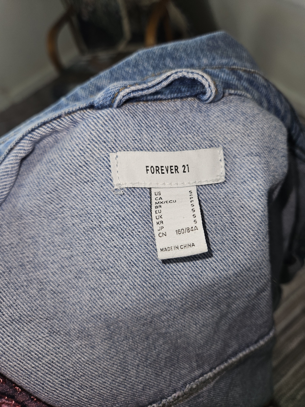 Forever 21 Light Blue Cropped Denim Jacket - Picture 3 of 3